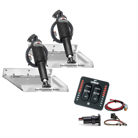 Lenco 12" x 9" Standard Performance Trim Tab Kit w/LED Indicator Switch Kit 12V [RT12X9I]